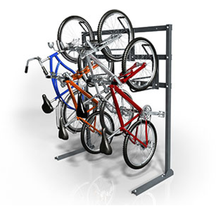 Стеллаж для вертикального хранения велосипедов