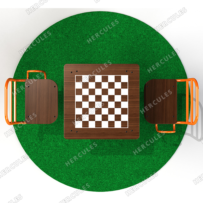 УТИ-015 Шахматный стол со столешницей из нержавеющей стали