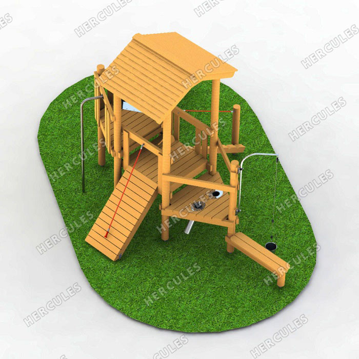 Детская площадка для игр с песком и горкой из нержавейки (средняя)