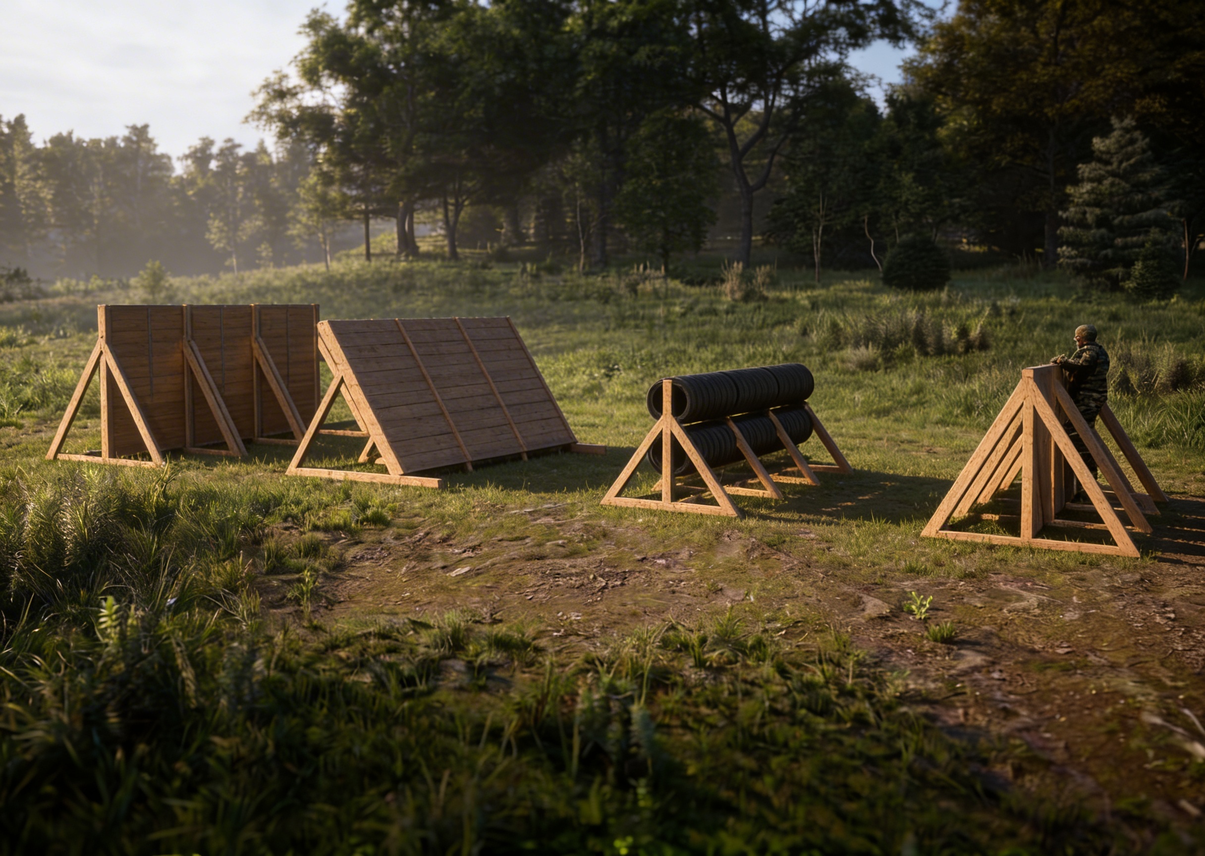 Барьеры - элемент полосы препятствий Разведчик