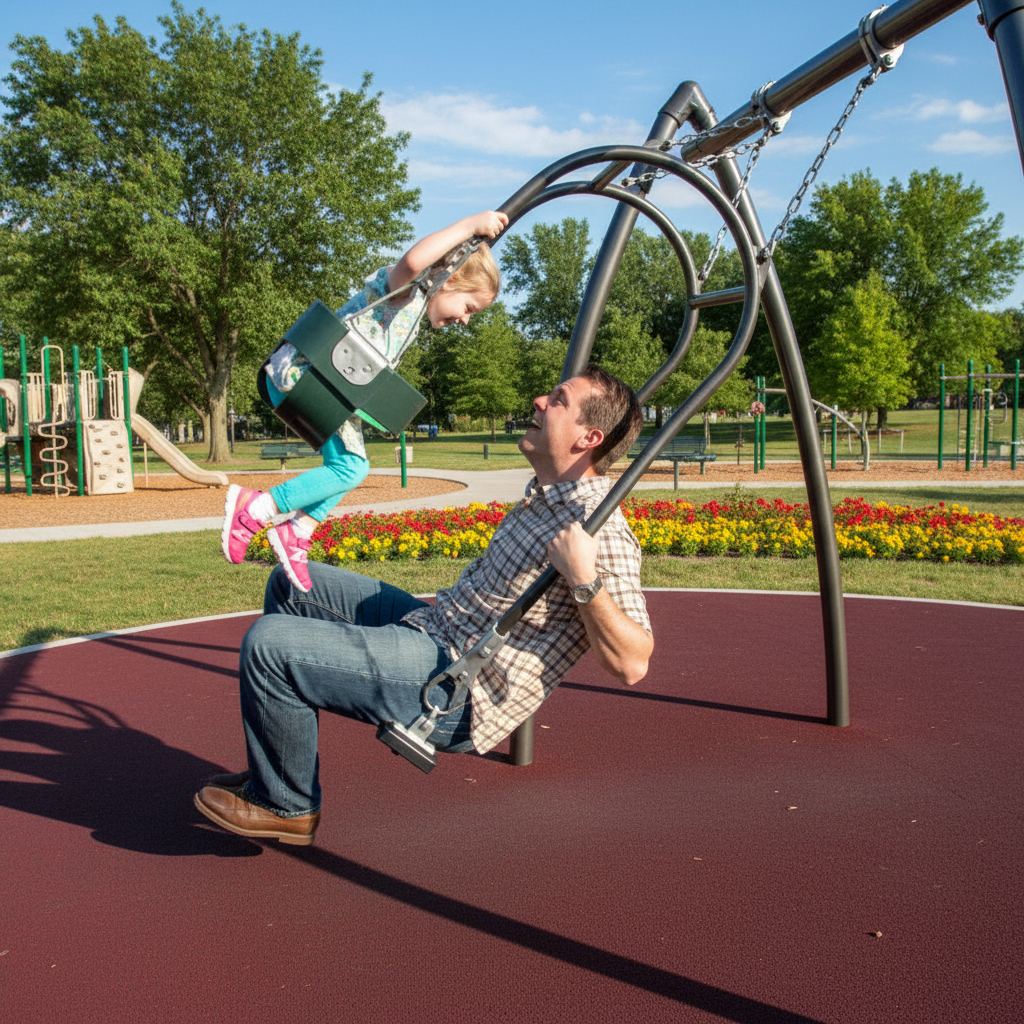 Качели Папа и я (нерж. сталь)