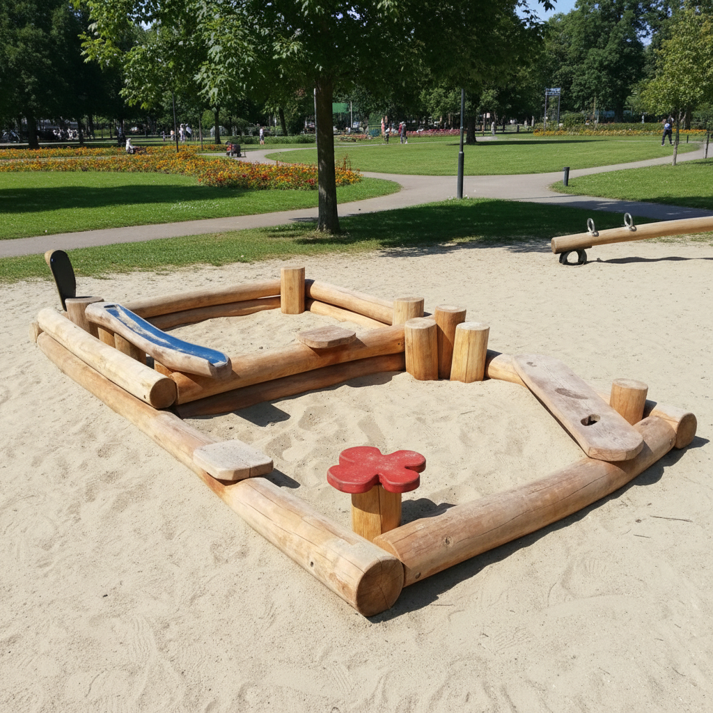 Песочница с игровыми элементами