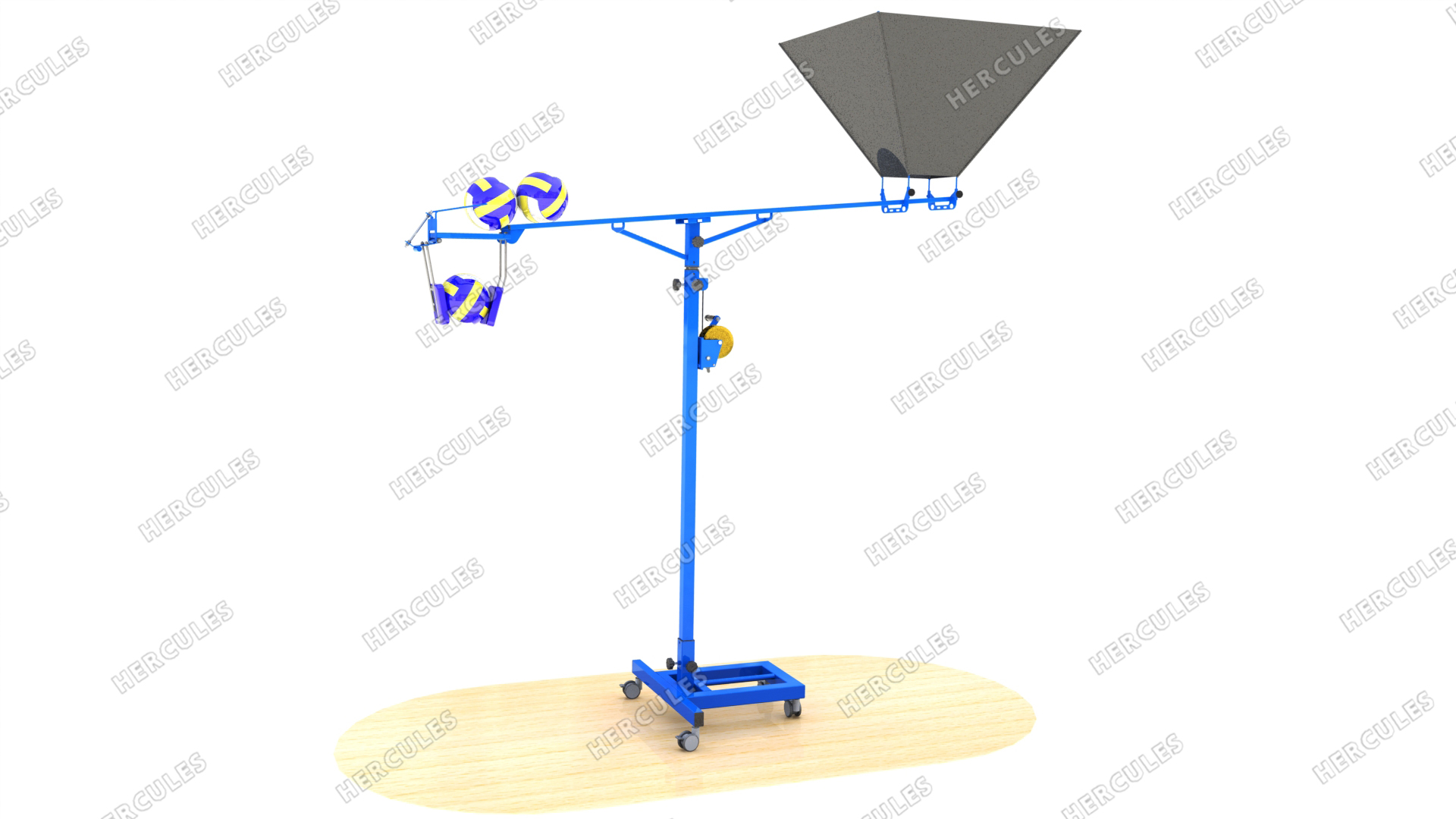 Тренажер для отработки удара в волейболе с автоматической подачей мячей (мини)