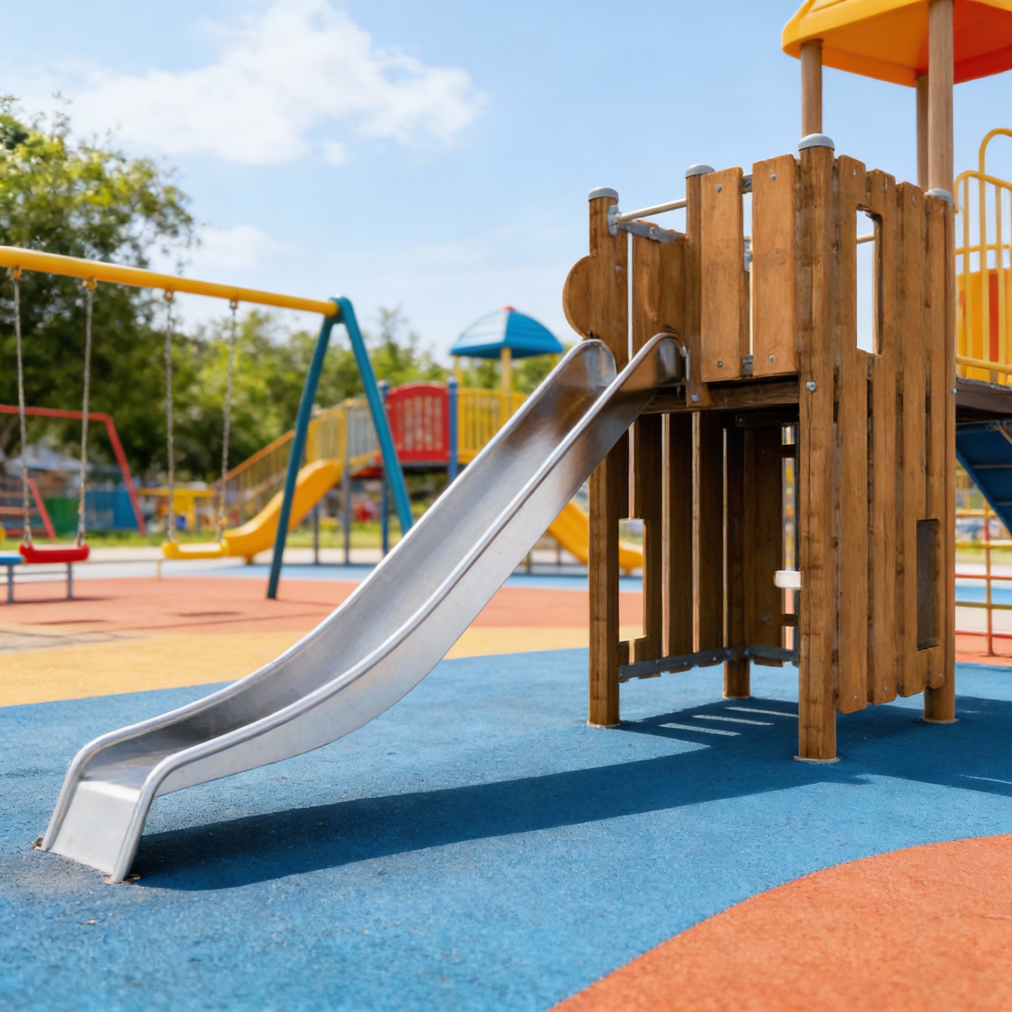 Башня с горкой из нержавейки