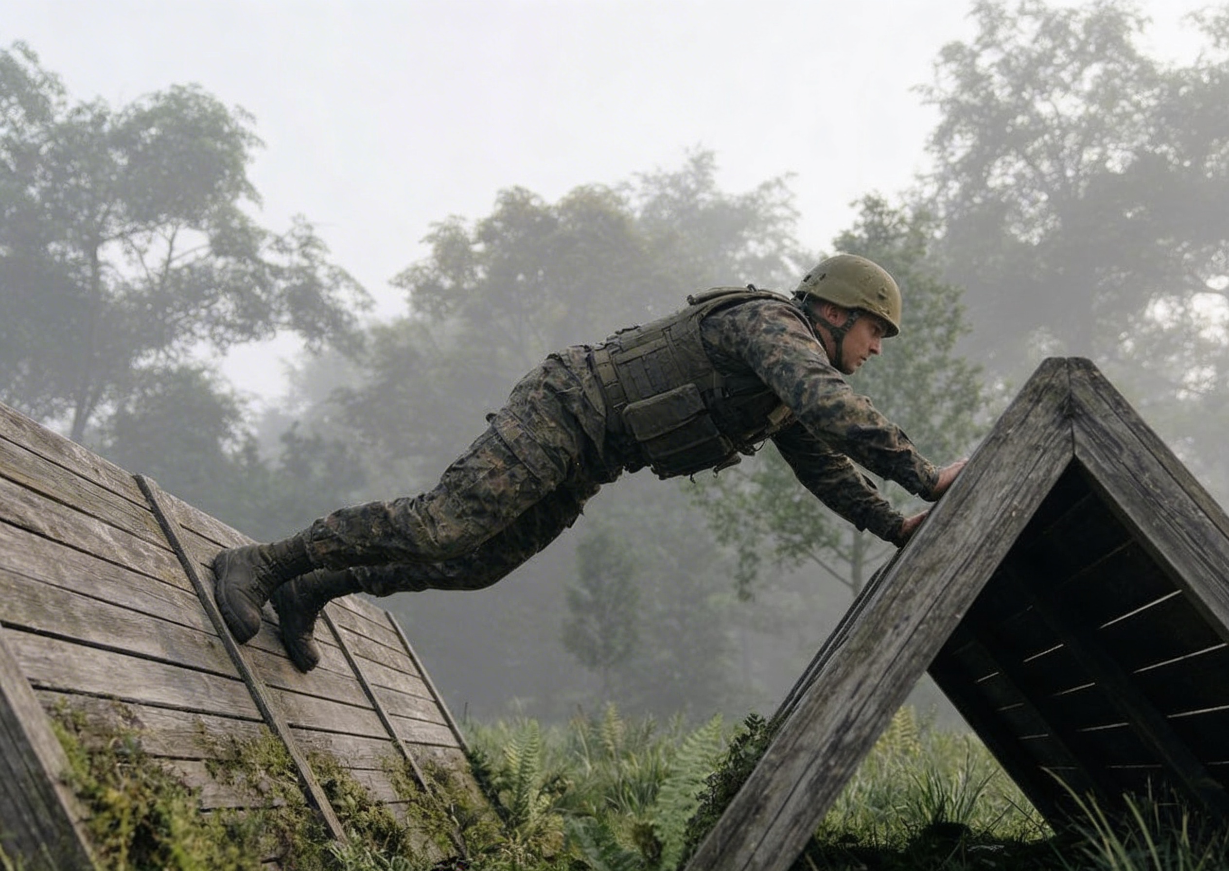 Горизонтальный переход - элемент полосы препятствий Разведчик