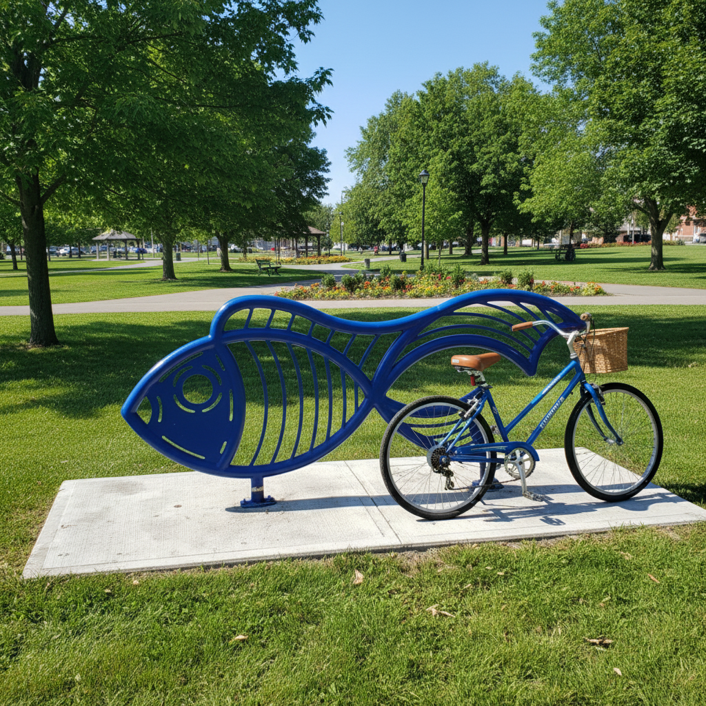 Велопарковка декоративная Золотая рыбка