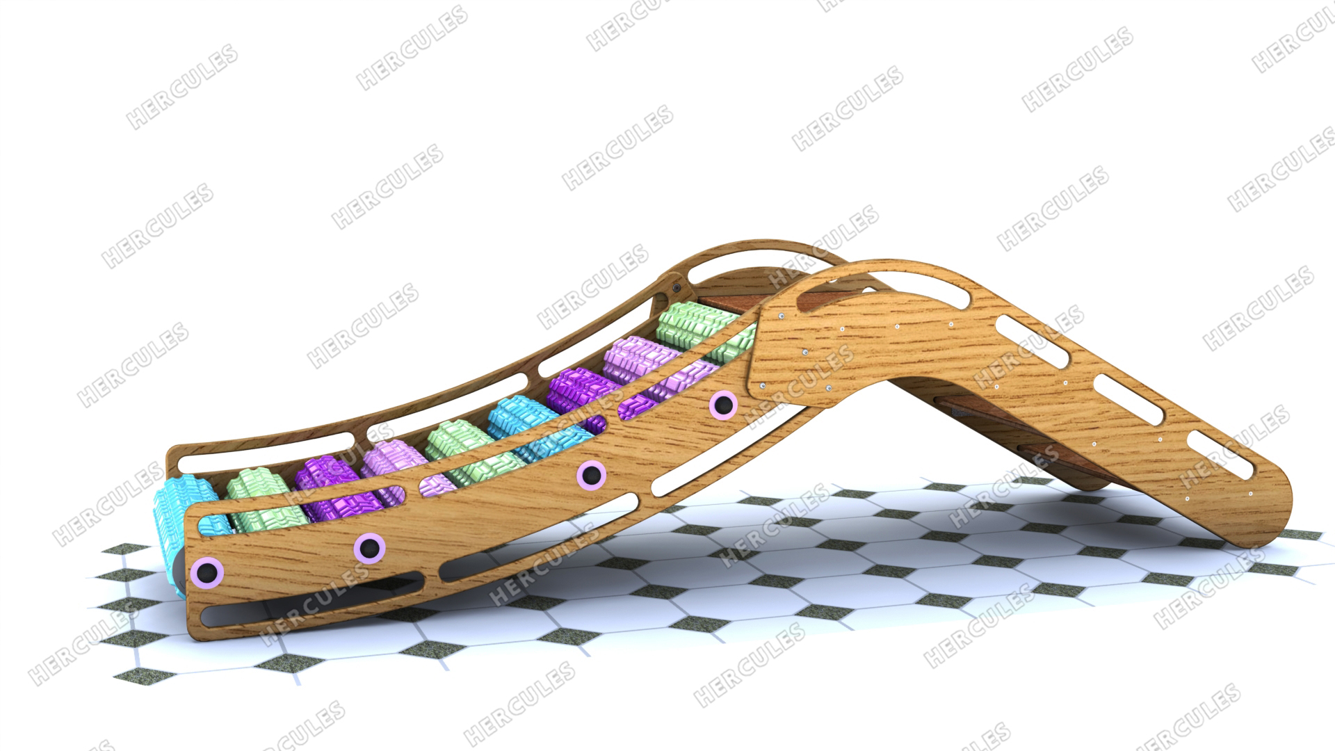 Горка для ЛФК с роликовым скатом