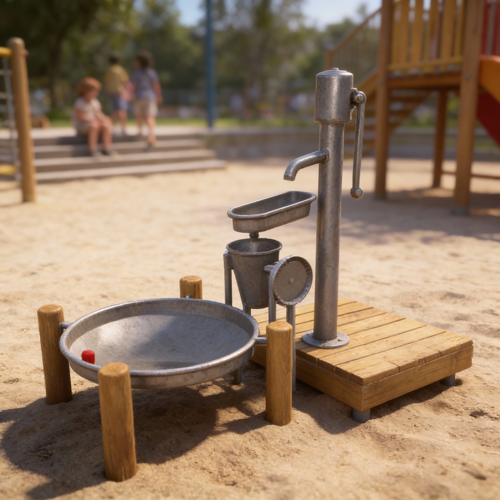 Детская площадка для игр с песком и водой Насосная станция