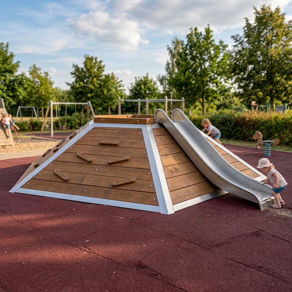 Пирамида с горкой из нержавейки