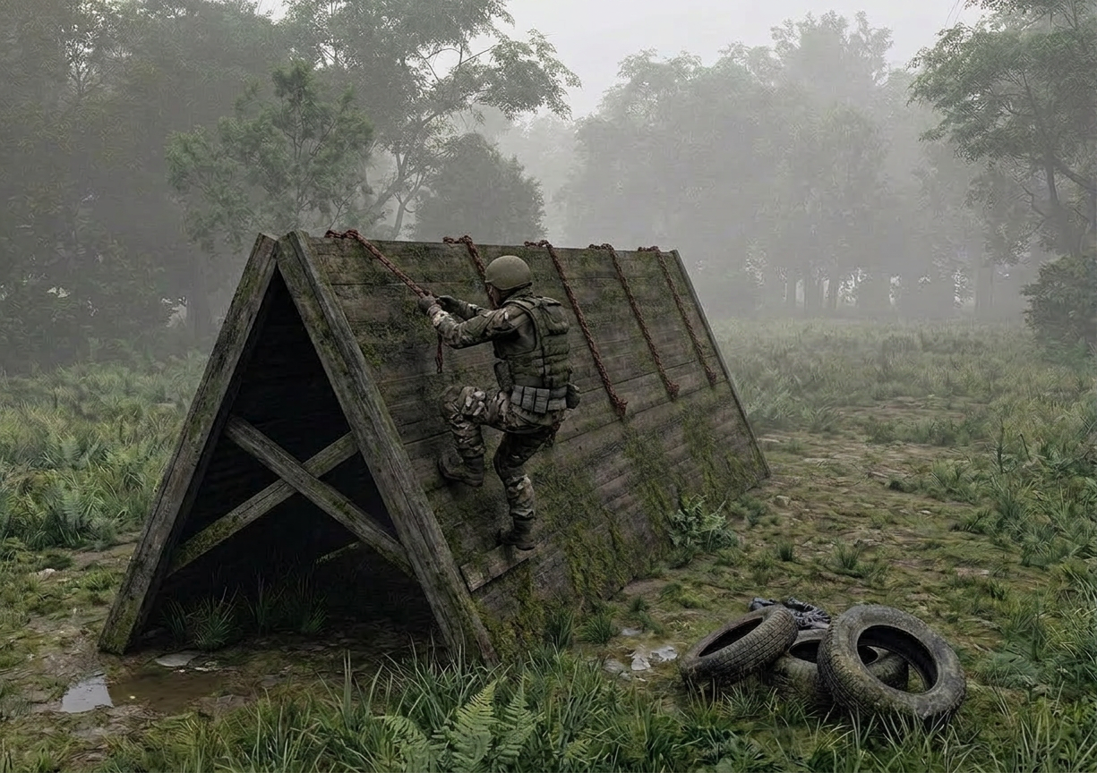 Пирамида - элемент полосы препятствий Разведчик