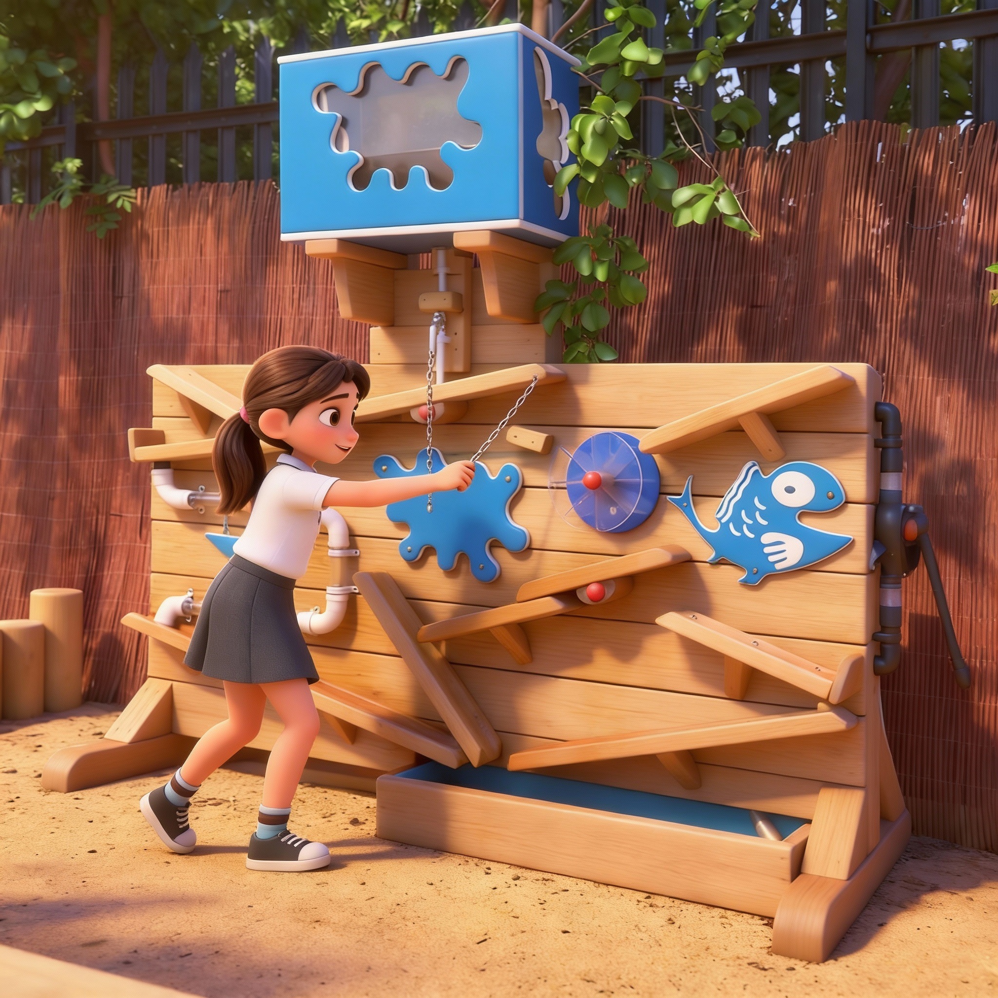 Мобильная конструкция для игр с водой Водопады