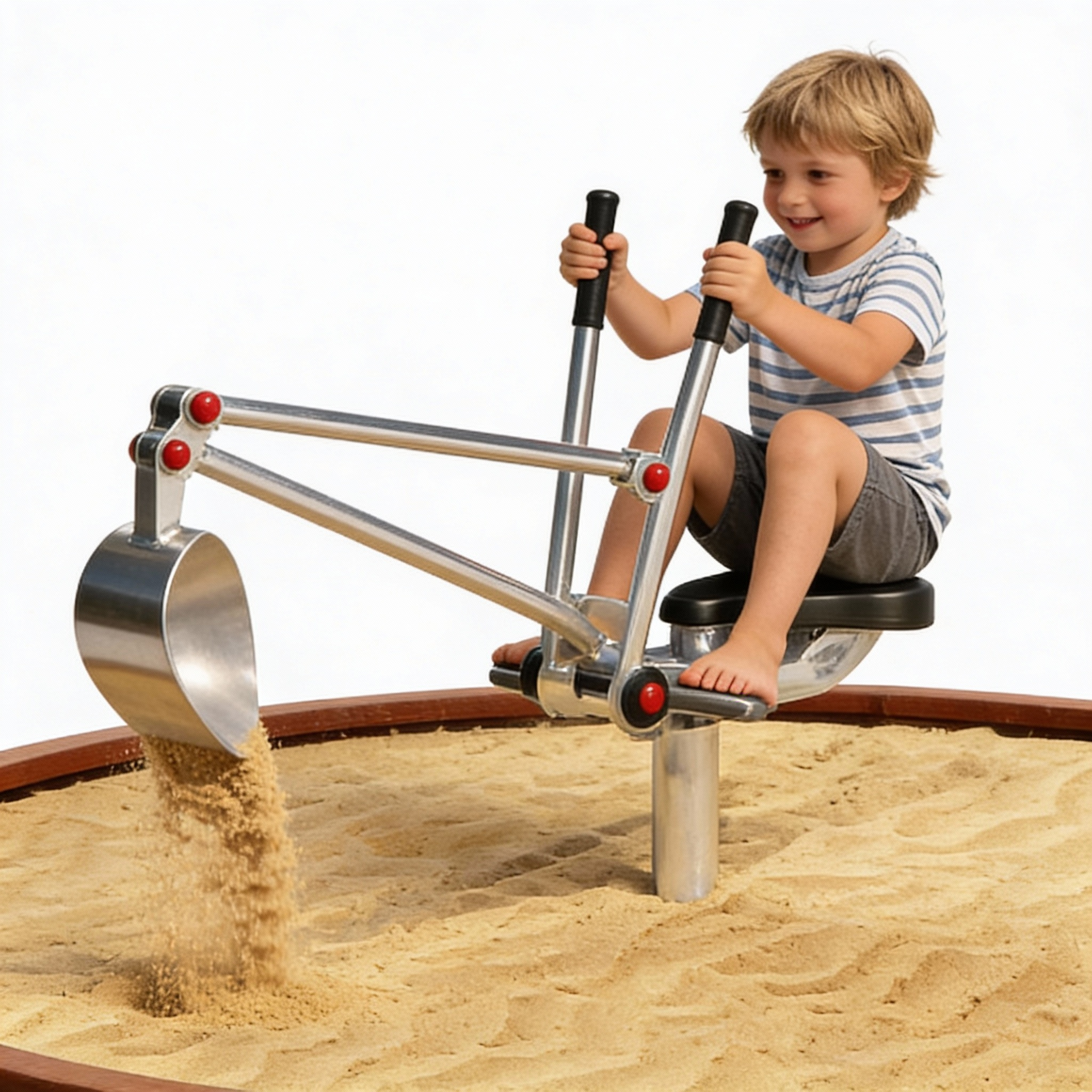 Песочный экскаватор стационарный (нержавеющая сталь)