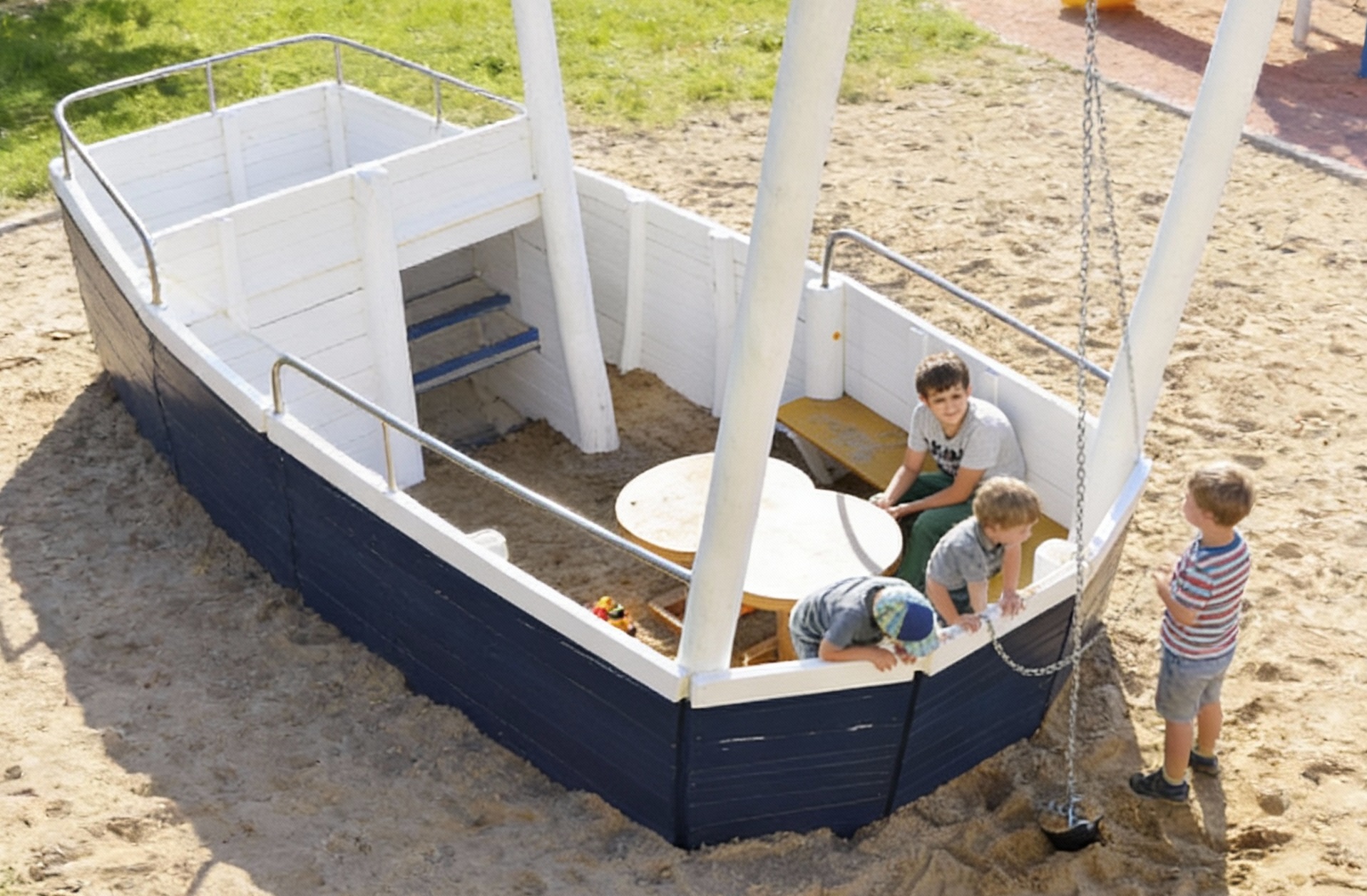 Детская площадка для игр с песком "Буксир"