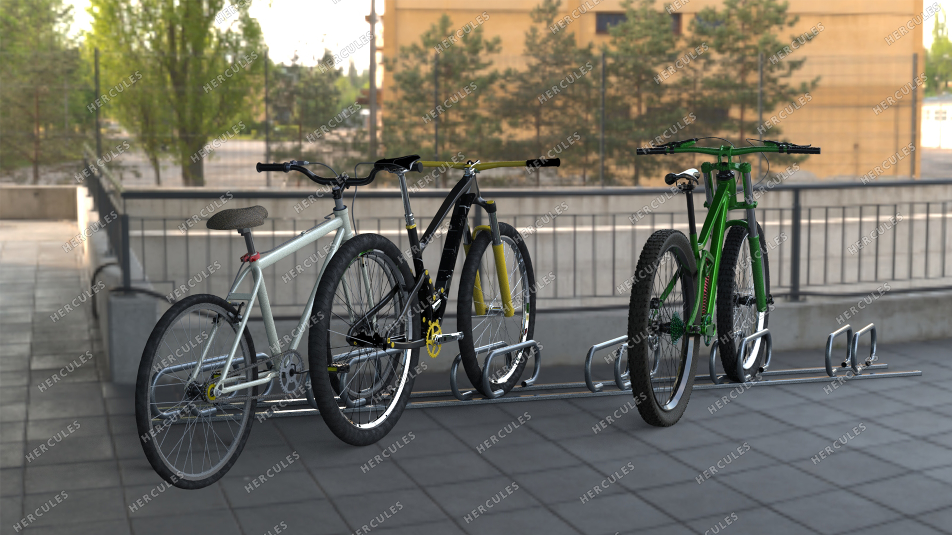 ВП-07 Велопарковка овальная массовая на 8 мест