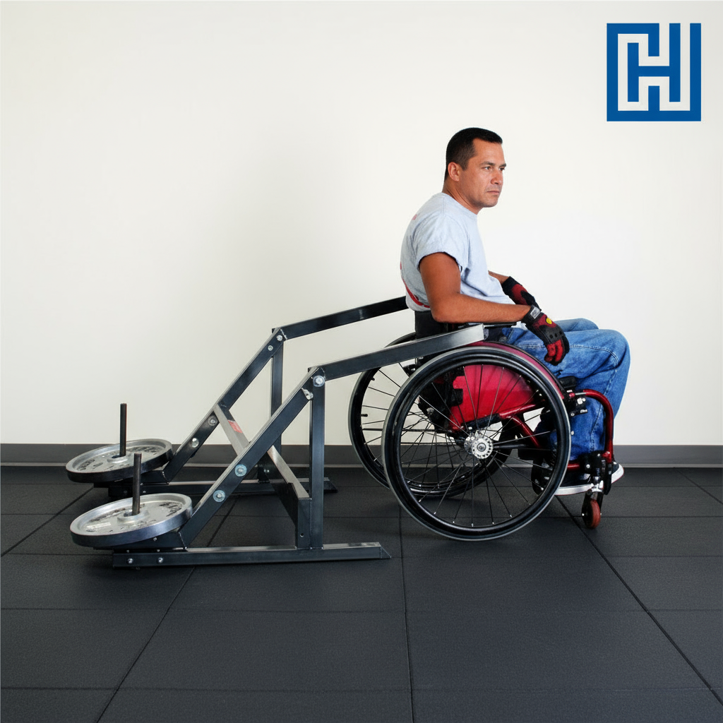 А-150i Жим вниз для инвалидов-колясочников (свободный вес)