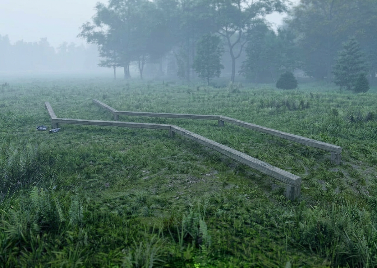 Баланс на бревнах - элемент полосы препятствий Разведчик