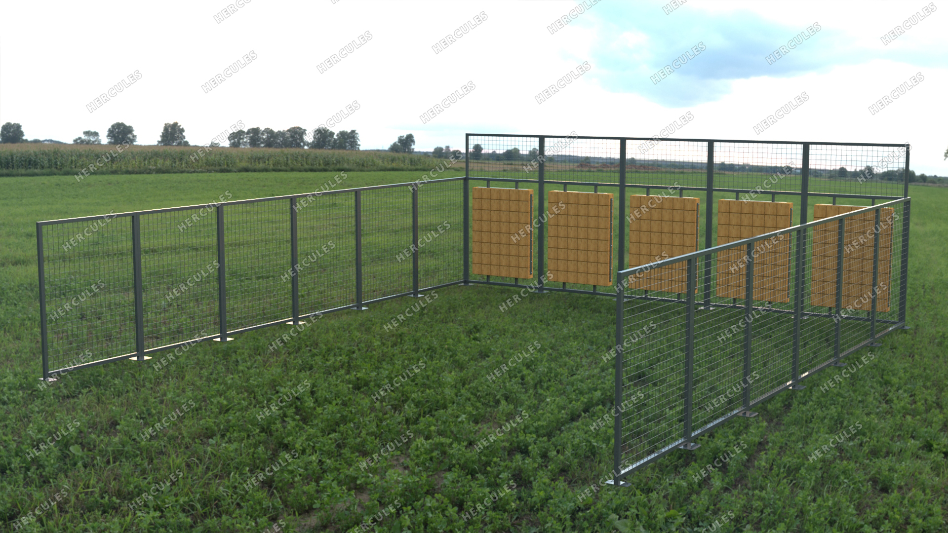 Площадка для рукопашного боя и обучения метанию холодного оружия