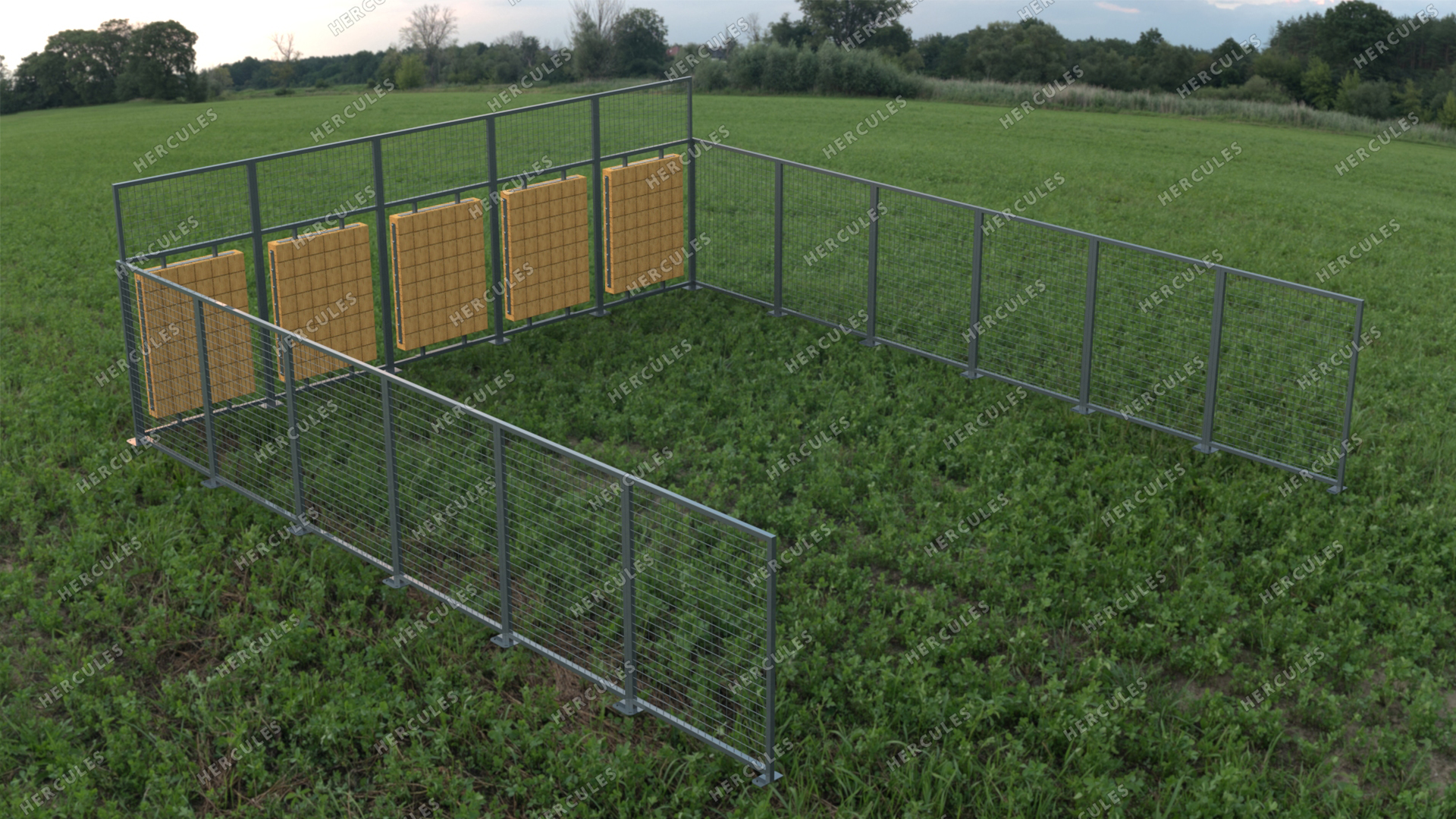 Площадка для рукопашного боя и обучения метанию холодного оружия