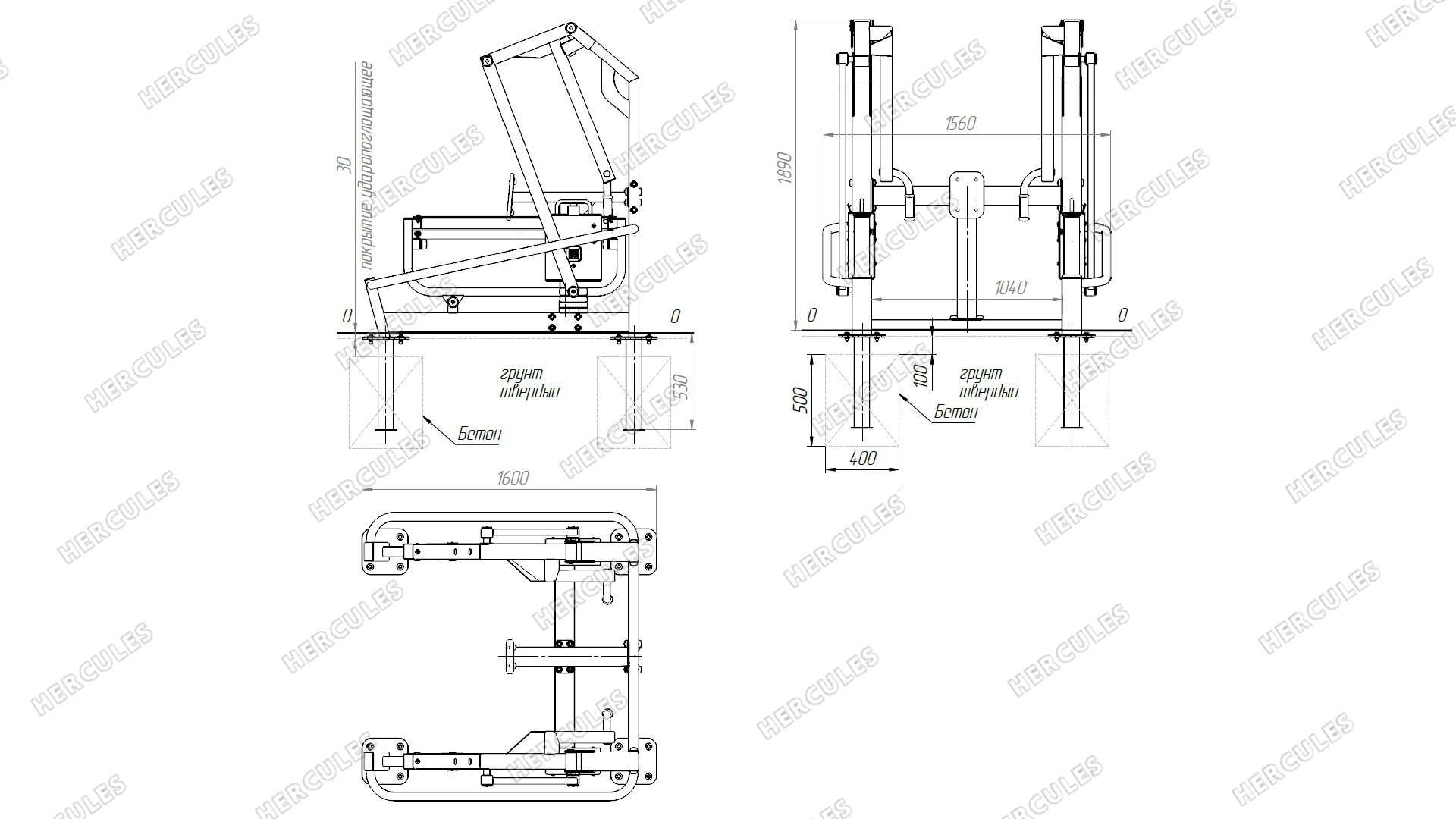 НВВ-003Z Тяга с упором в грудь для колясочников