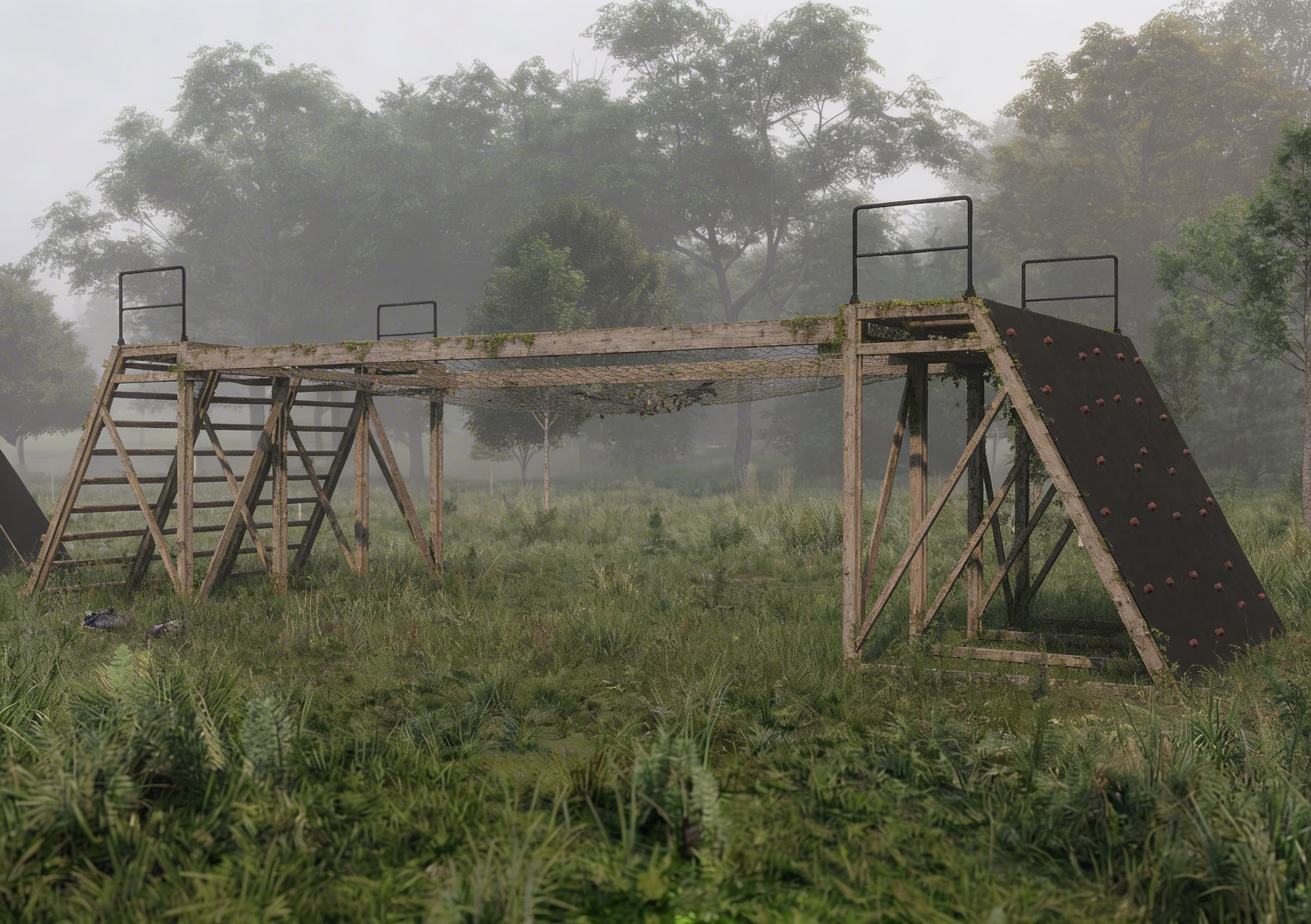 Сетка горизонтальная переправа - элемент полосы препятствий Разведчик