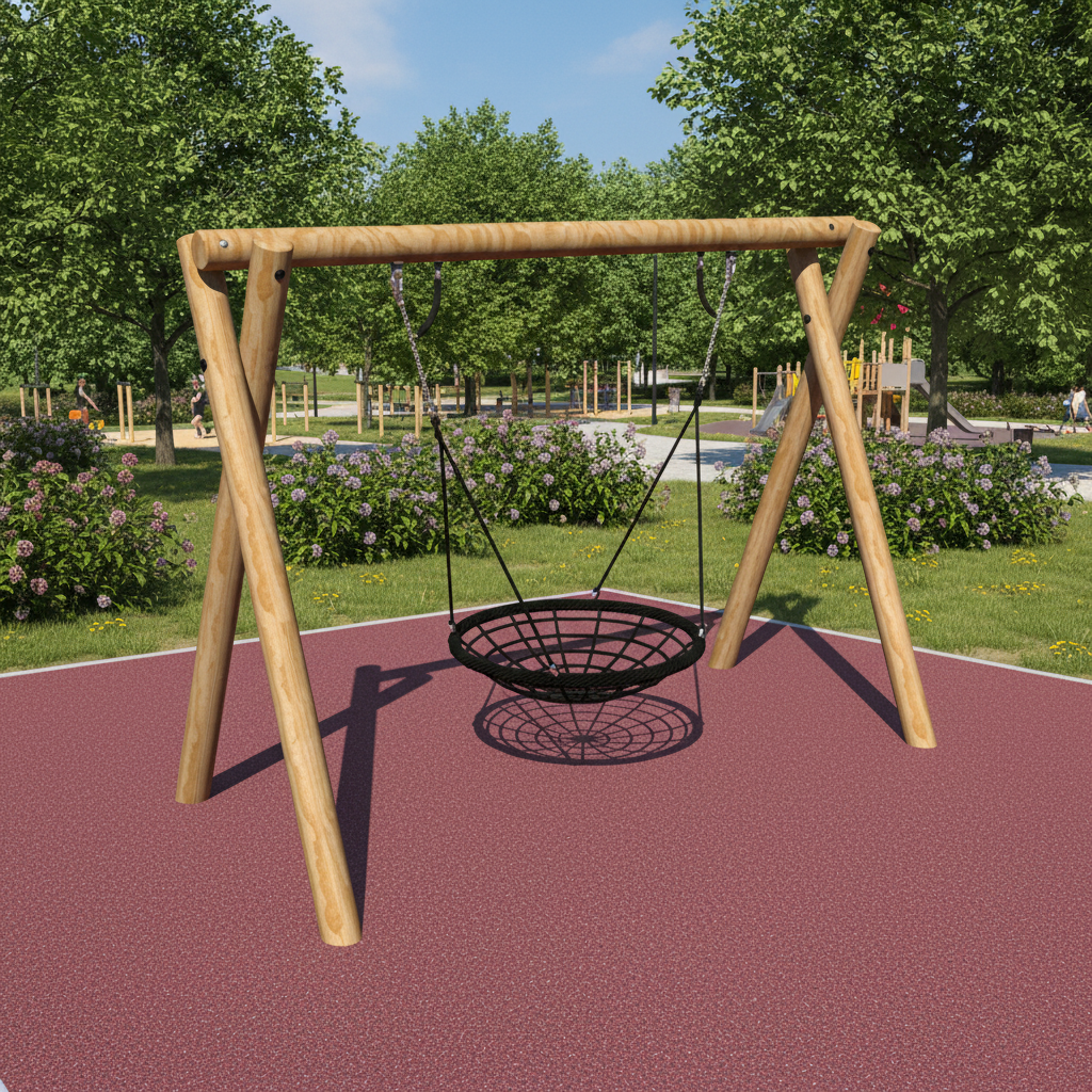 Качели одинарные с гнездом