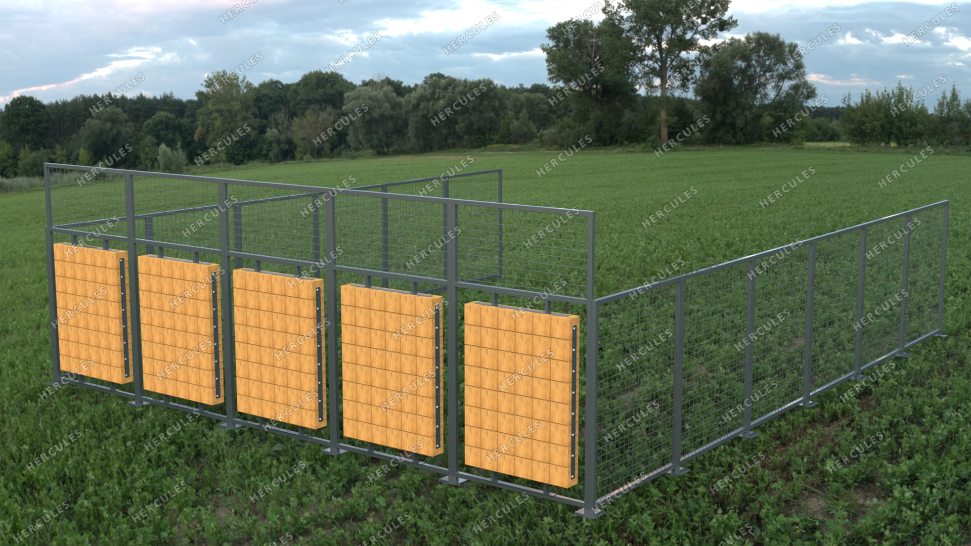 Площадка для рукопашного боя и обучения метанию холодного оружия