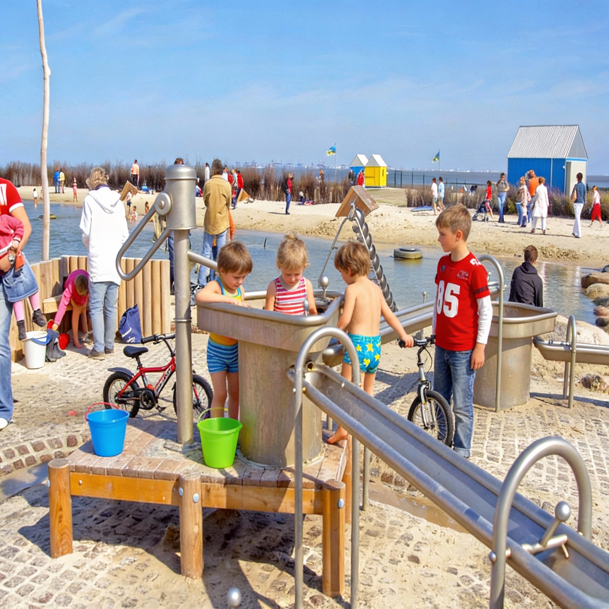 Детская площадка для игр с песком и водой Поликаря