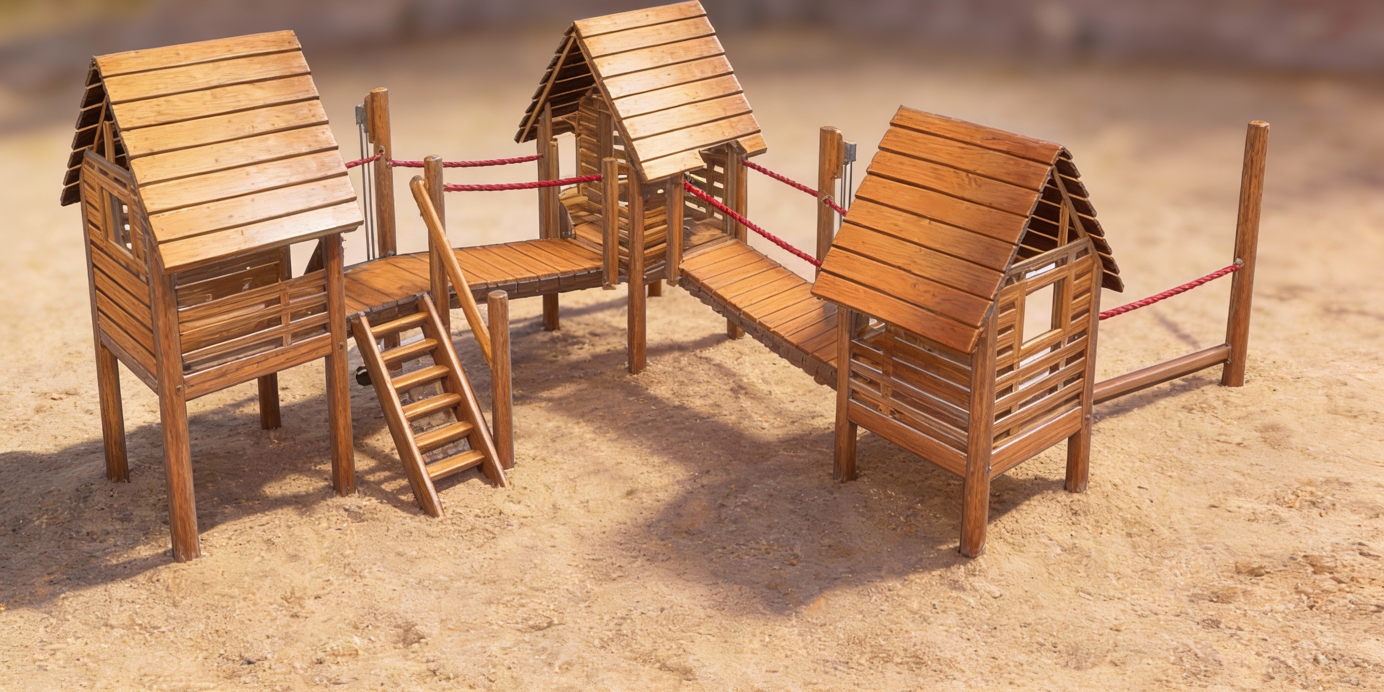 Детская площадка для игр с песком "Деревня"