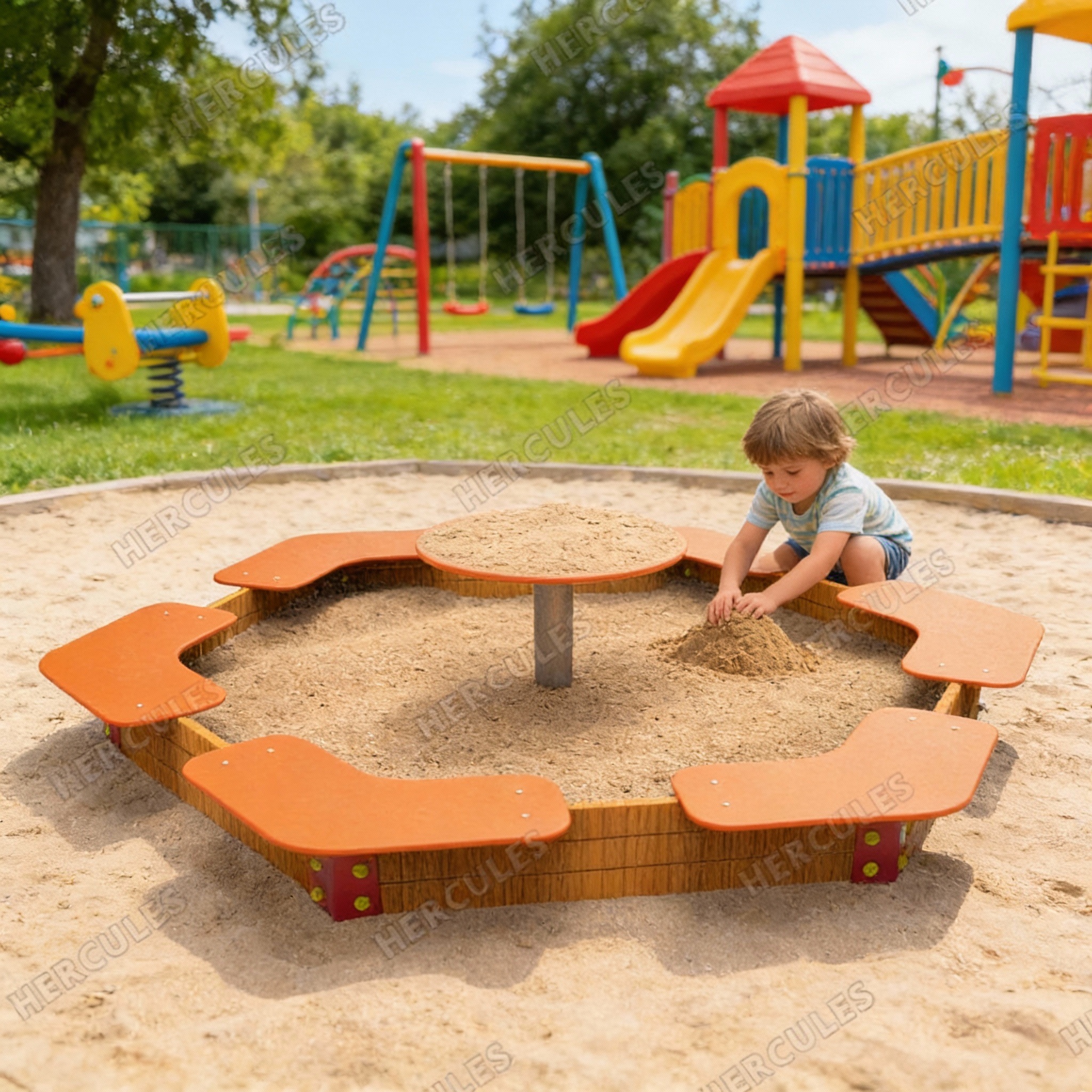 Песочница со столиком