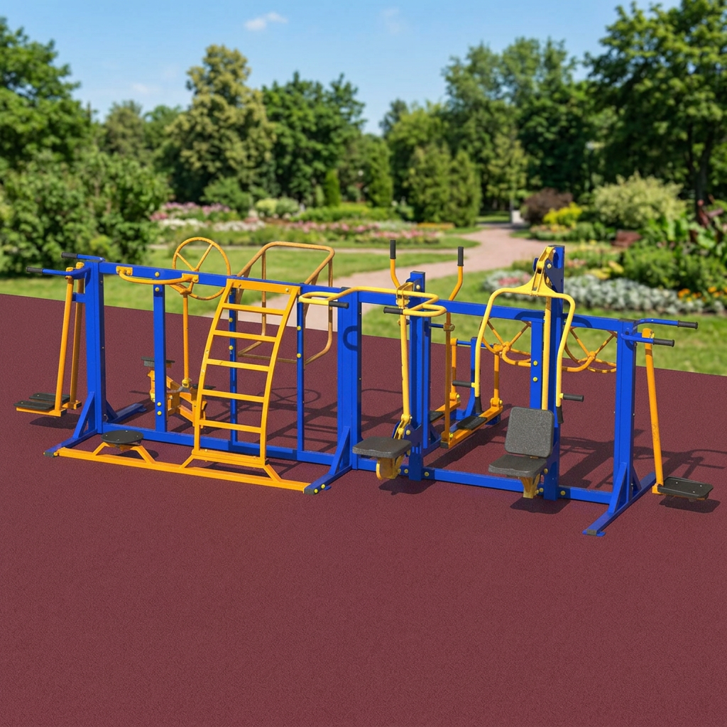 УТИ-001 Уличный тренажерный комплекс для инвалидов-колясочников