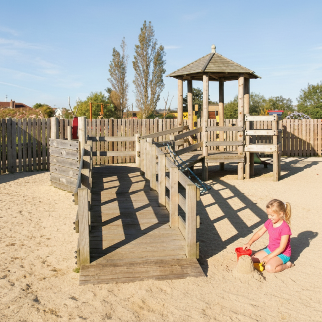 Пандусная игровая площадка Эко-медиум