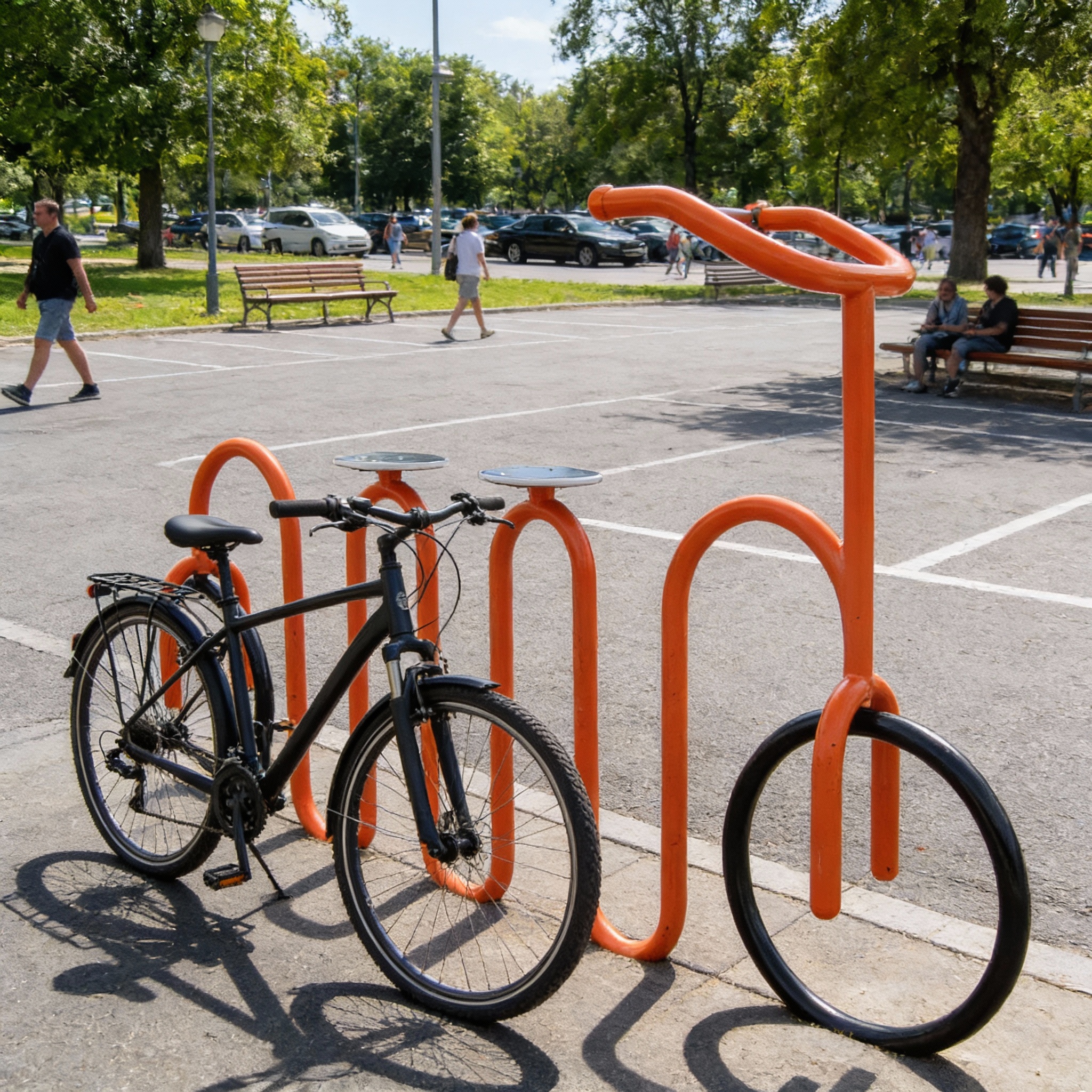 Велопарковка декоративная Большой велосипед