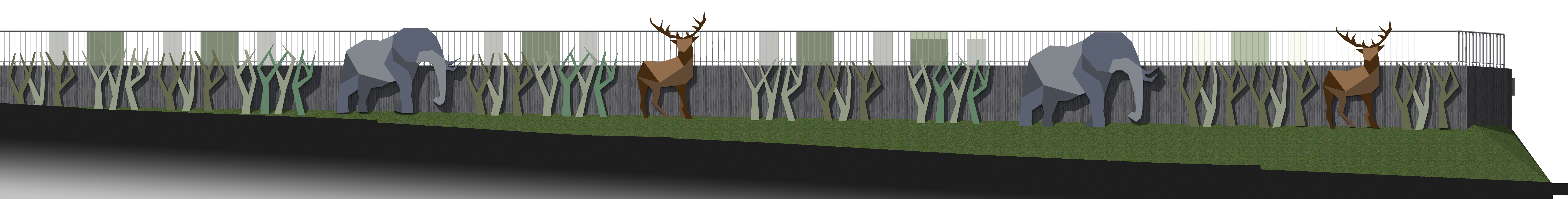 Декоративный забор мортонские звери
