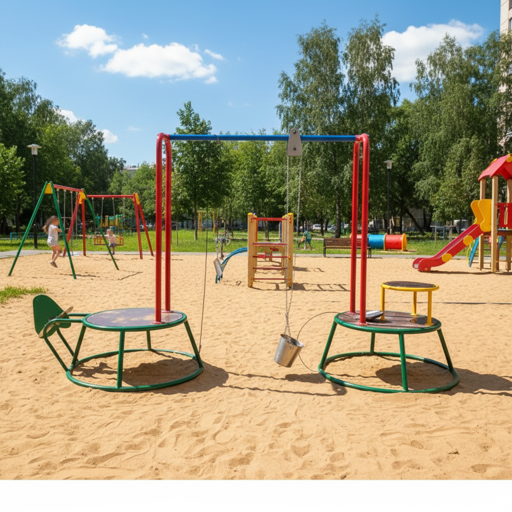 Мобильная детская игровая площадка Станция песочная