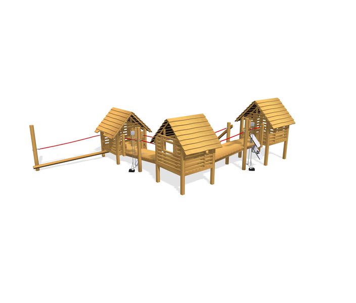 Детская площадка для игр с песком "Деревня"