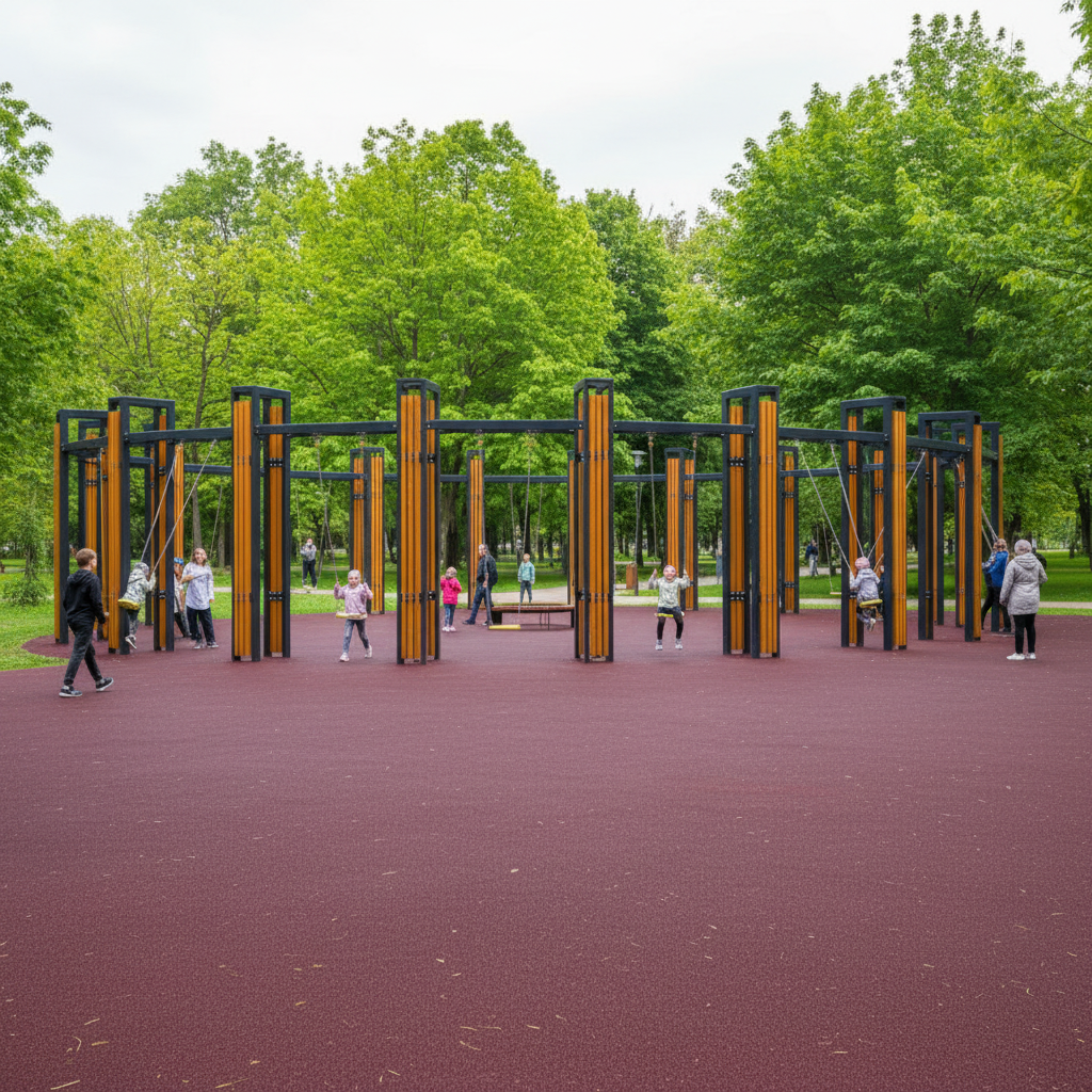 Качели многоместные