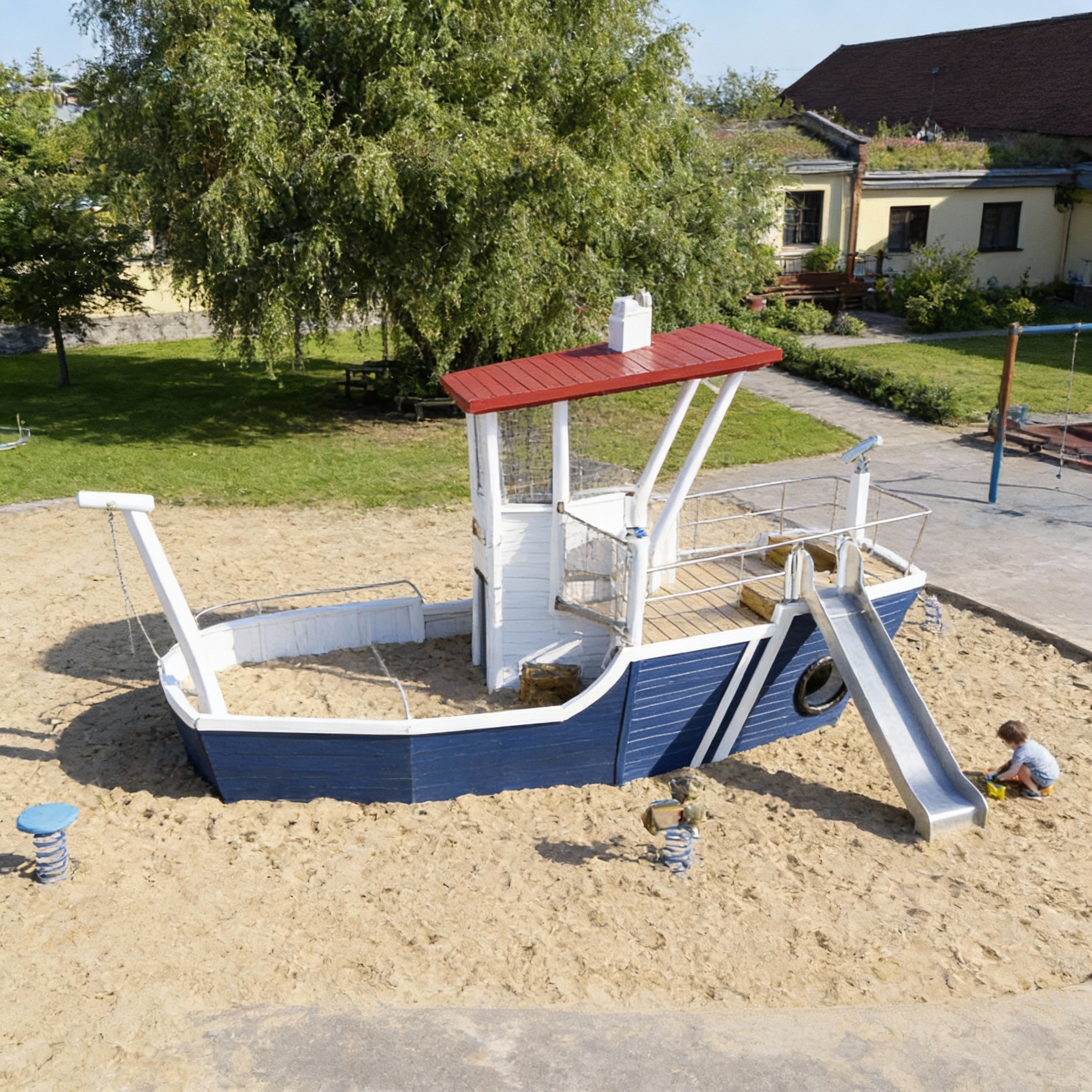 Детская площадка для игр с песком "Буксир"