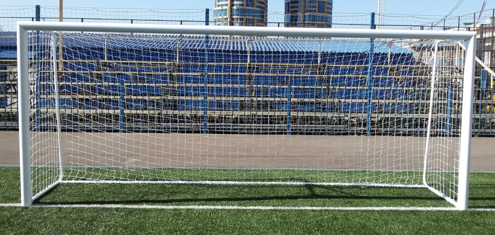 Ворота футбольные алюминиевые мобильные 7,32х2,44 м