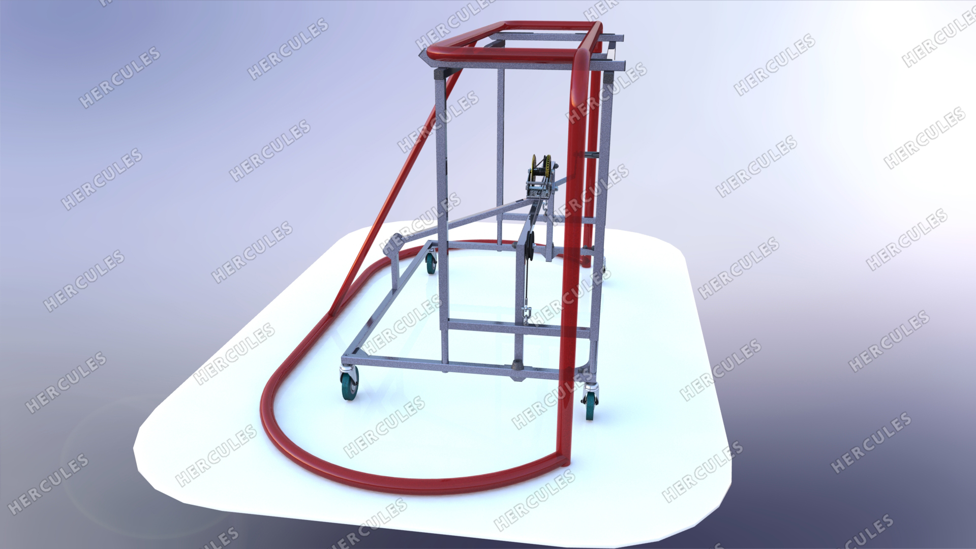 Тележка для перевозки хоккейный ворот с функцией подъема