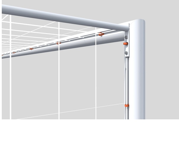 Ворота футбольные алюминиевые мобильные 7,32х2,44 м