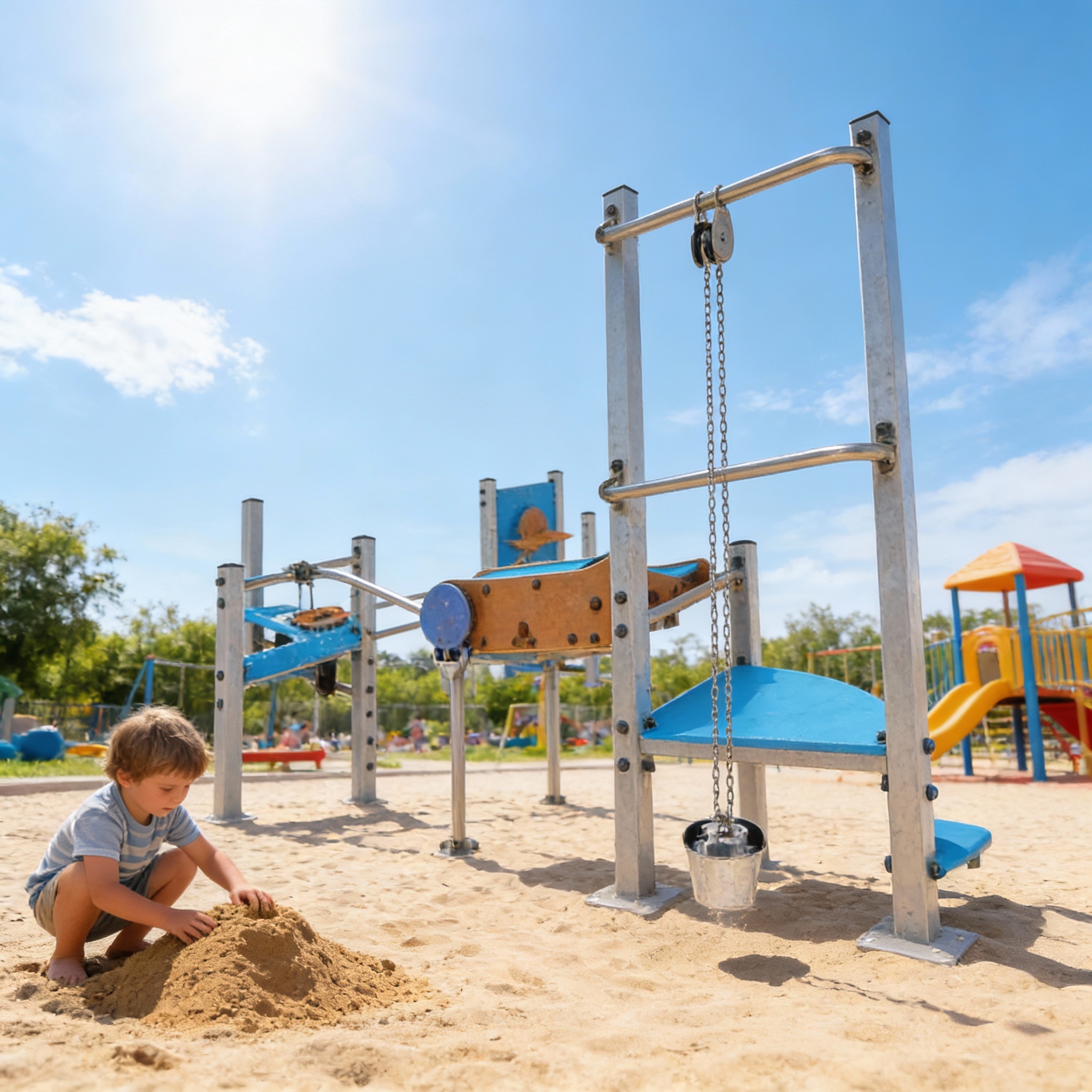 Детская площадка для игр с песком Песочная фабрика