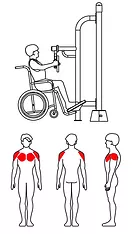 Н-006 Тренажер для плеч для занятий в коляске