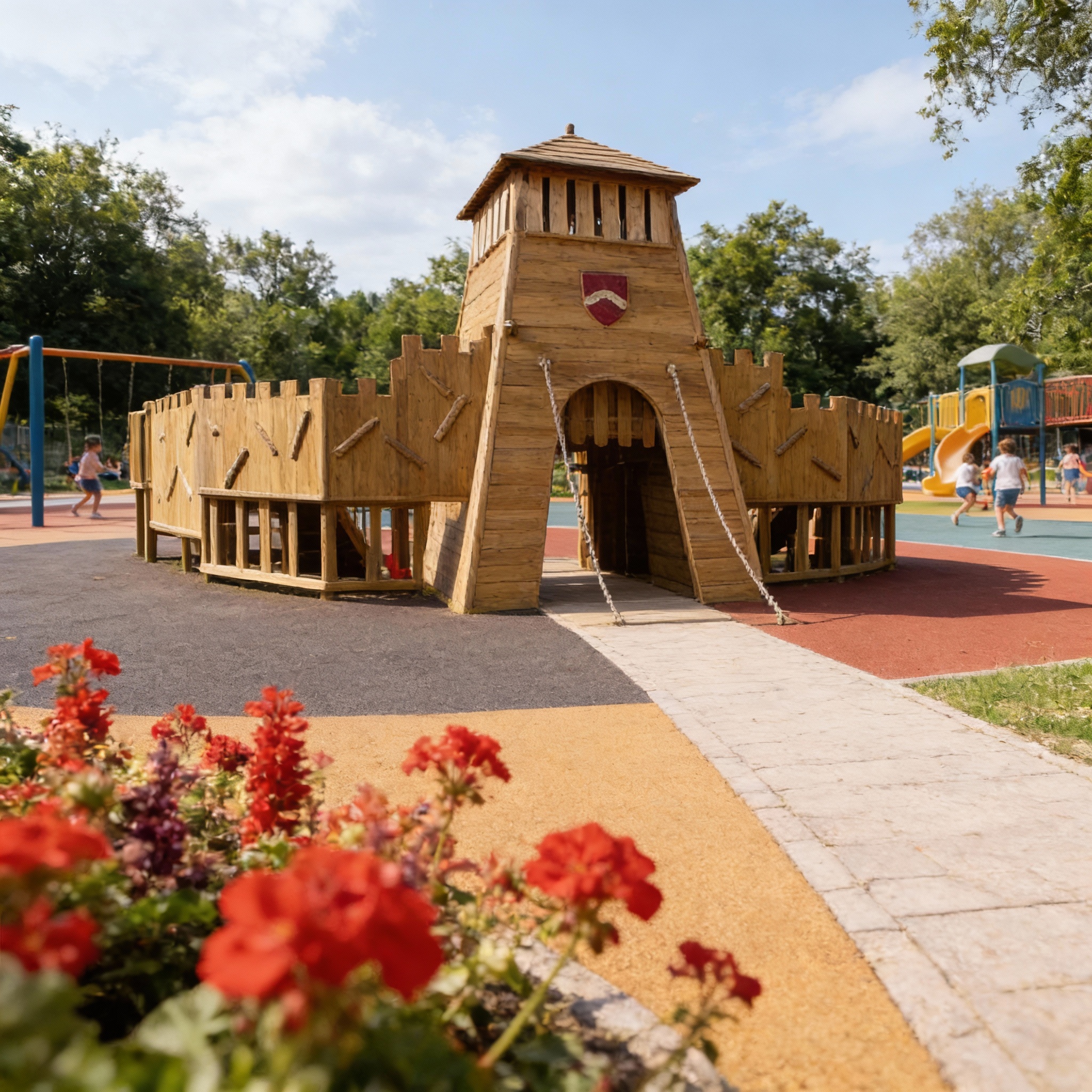 Детский игровой комплекс Замок с горкой