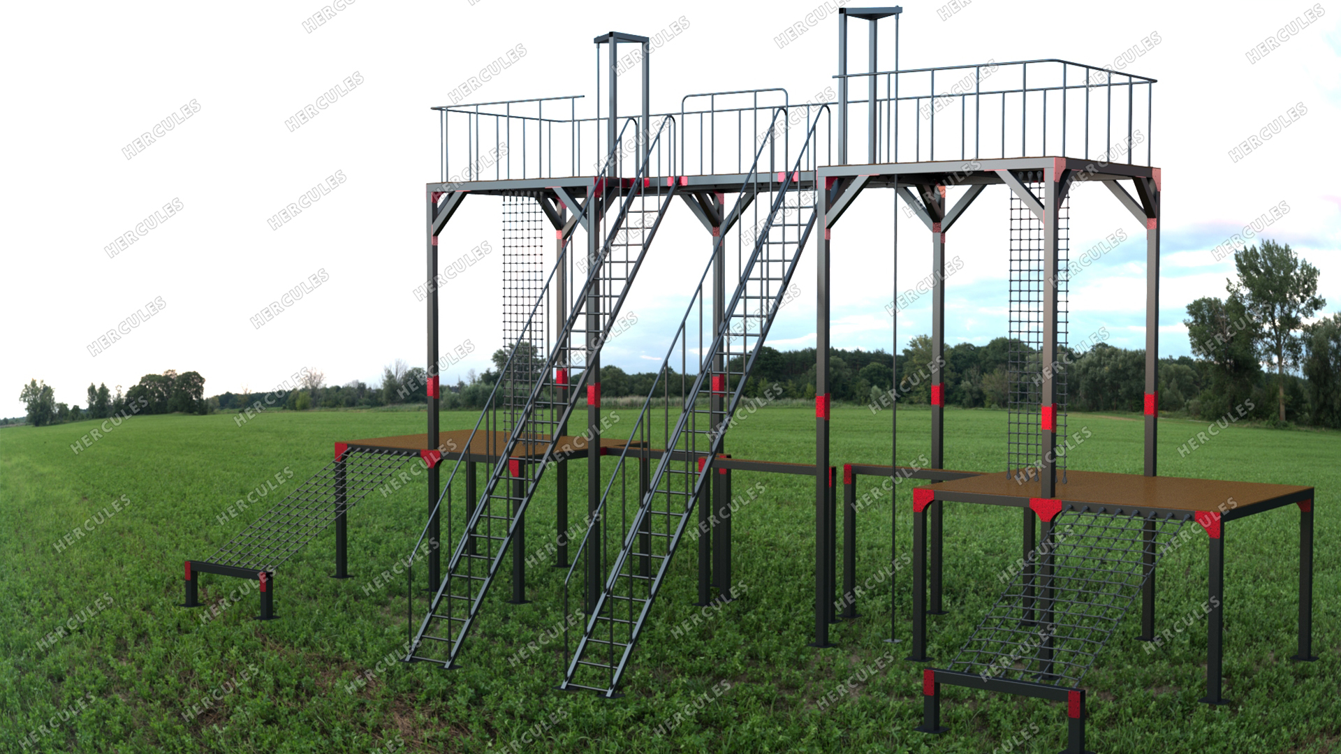 Площадка для рукопашного боя и обучения метанию холодного оружия