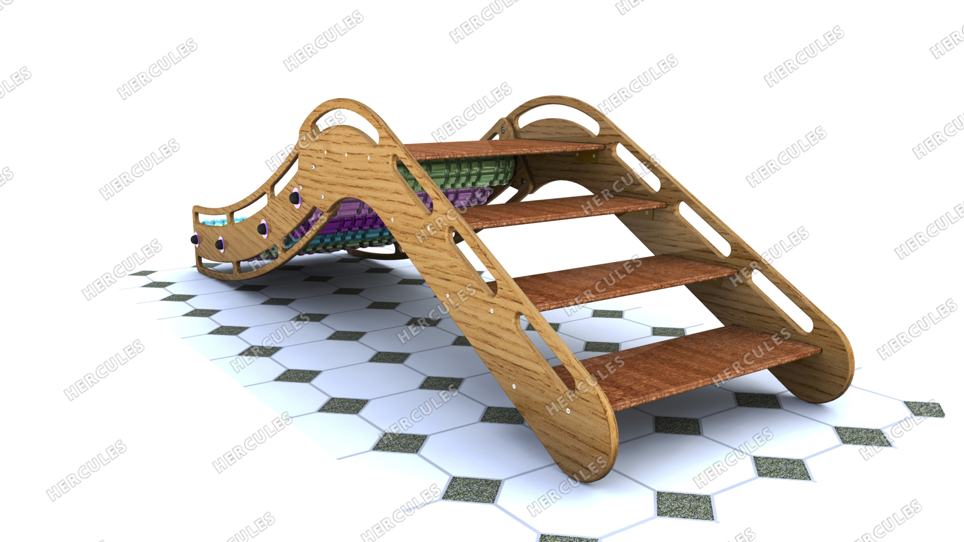 Горка для ЛФК с роликовым скатом