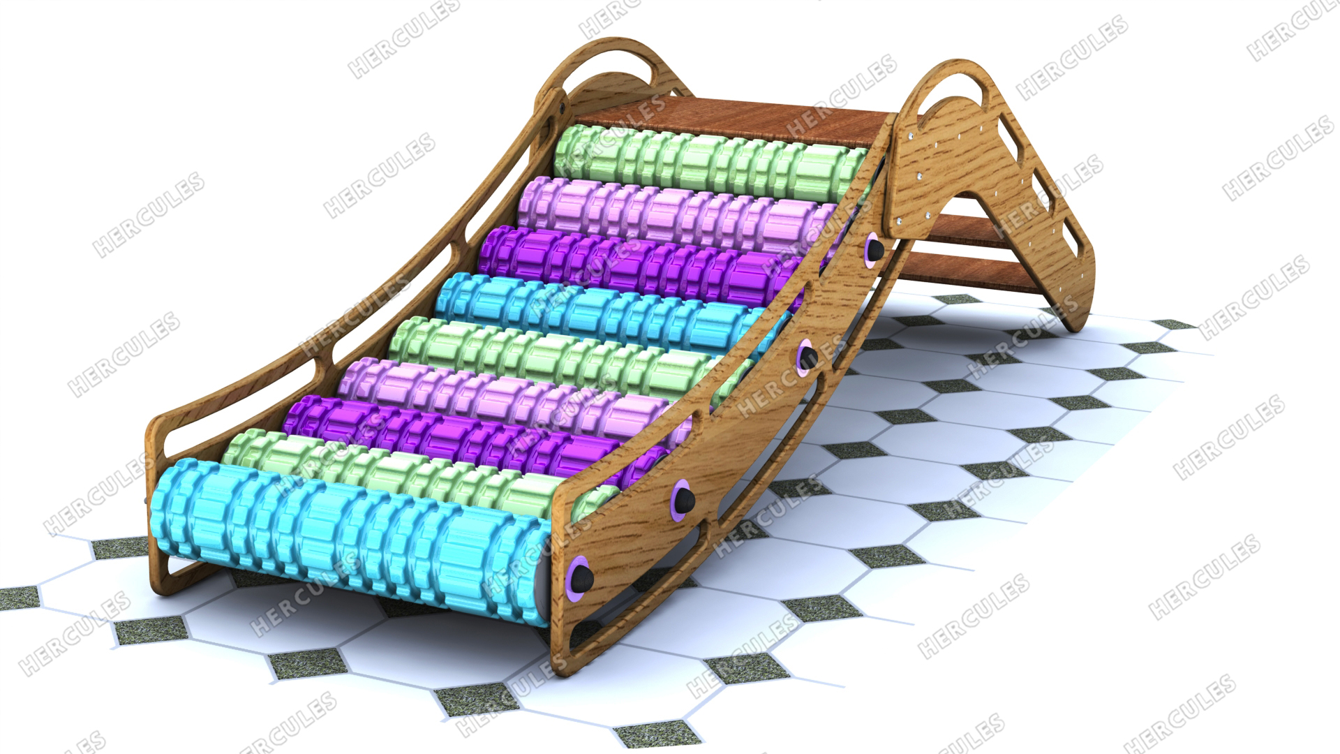 Горка для ЛФК с роликовым скатом