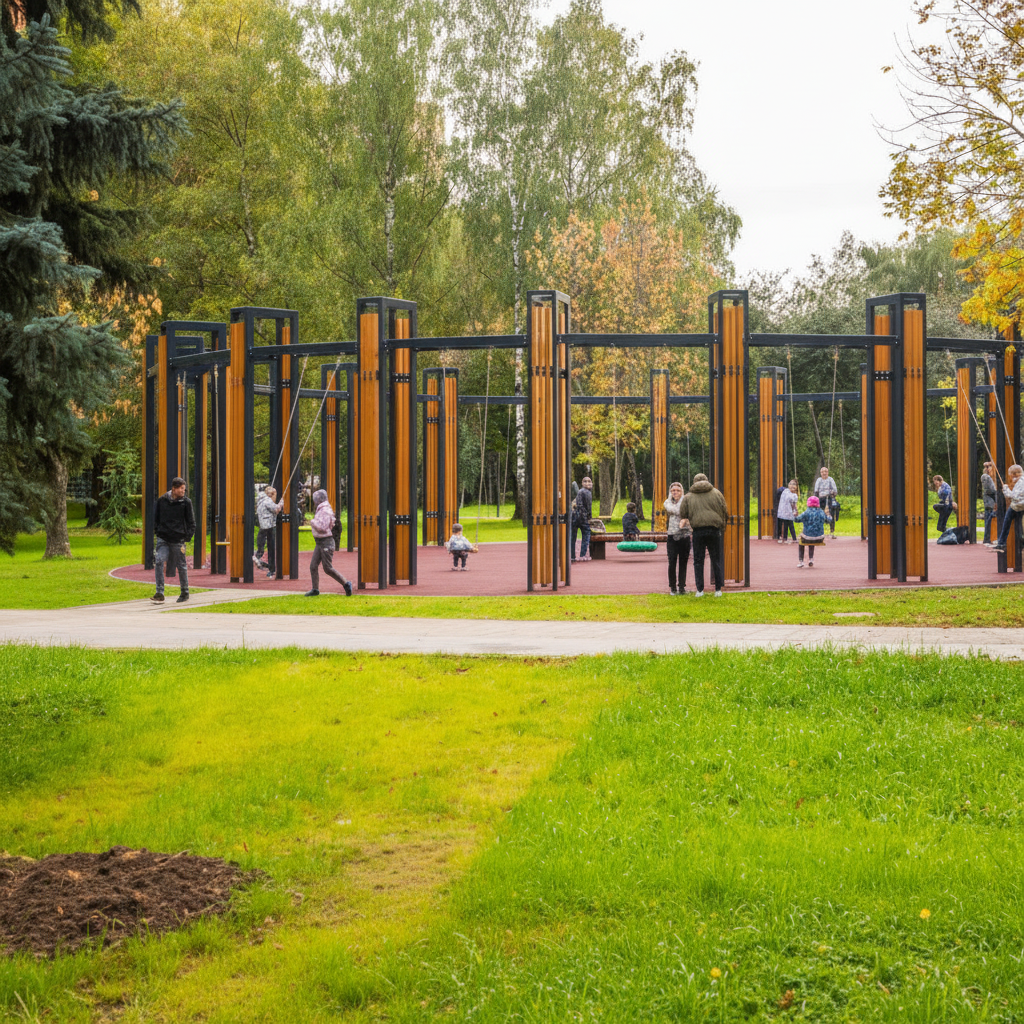 Качели многоместные