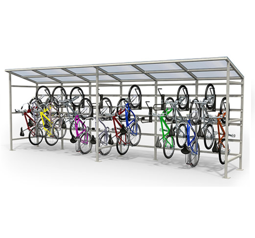 Гараж для вертикального хранения велосипедов Ракета(10 мест)