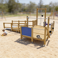 Пандусная площадка для игр с песком "Вместе"