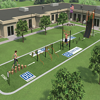 Полоса препятствий на выживание Кросс Забег